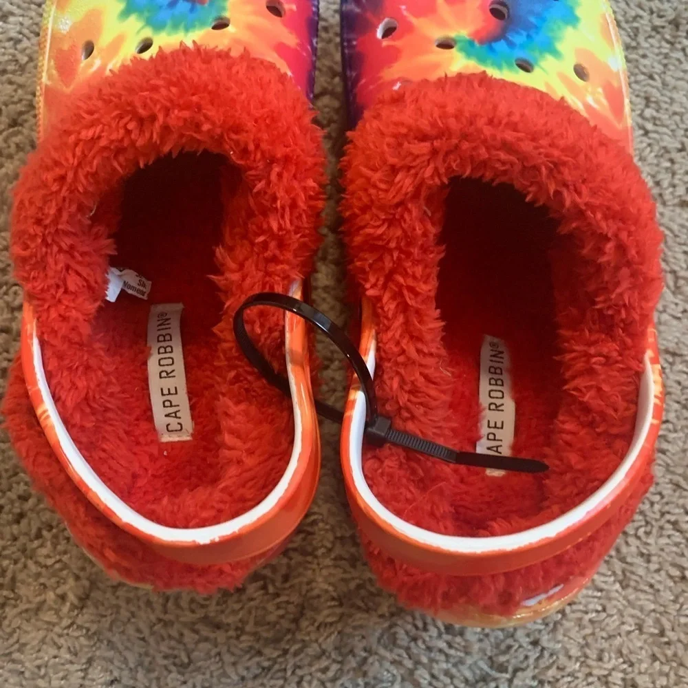 New Cape Robbin Gardener 3 Rainbow Praid Platform Clogs Sleep On Faux Blue Red